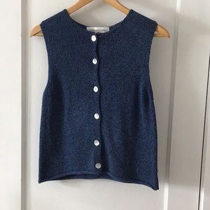 Vintage Jones New York blue sweater vest small